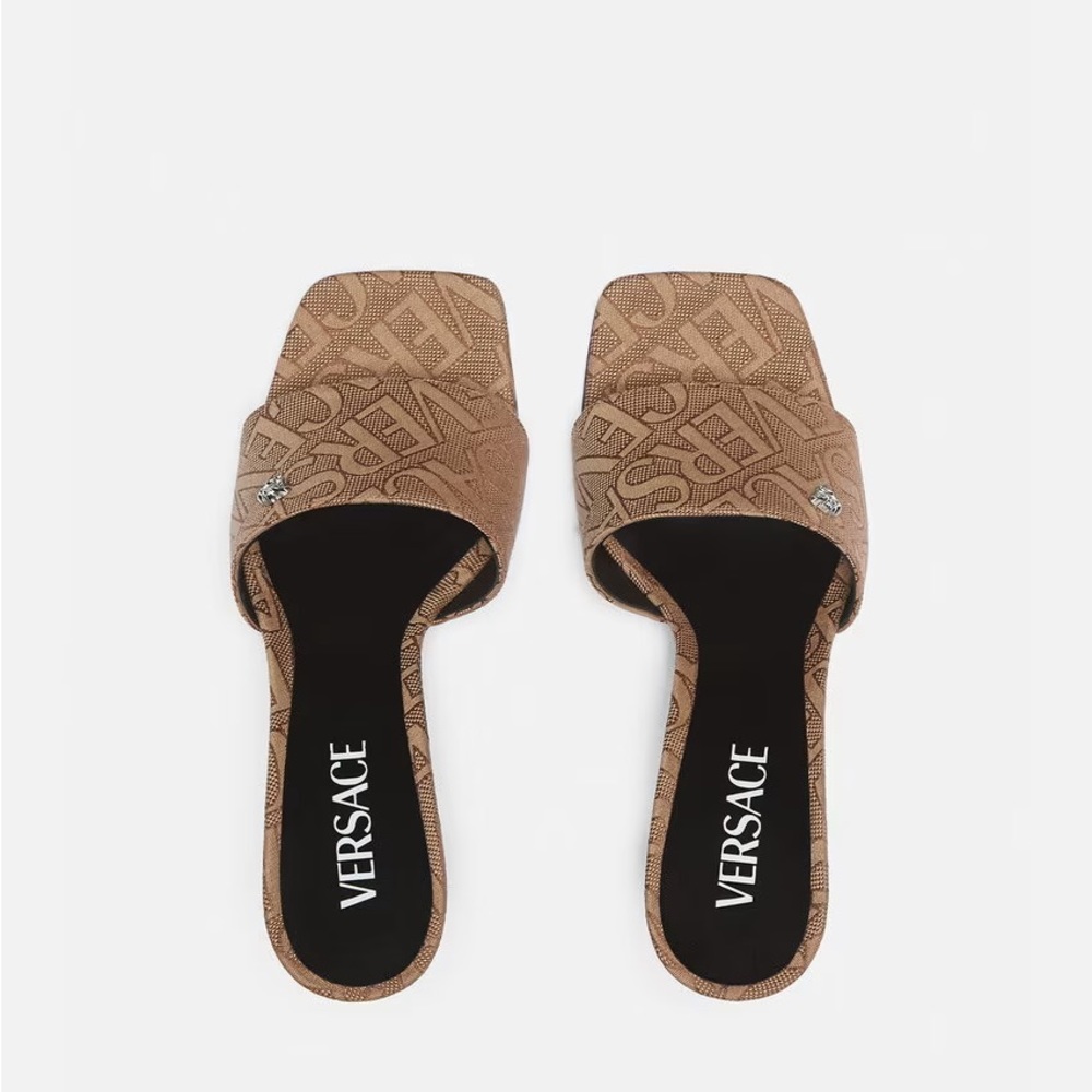 Versace Tan Heeled Sandals - Picture 4 of 4